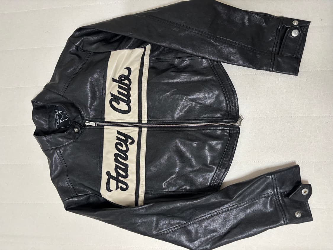 네스티팬시클럽 투웨이 가죽자켓 블랙 상품이미지4