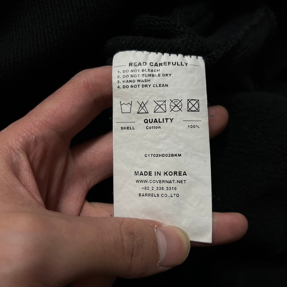 커버낫 멀티튜드 스펠 빅로고 후드티 [블랙] M/95 상품이미지8