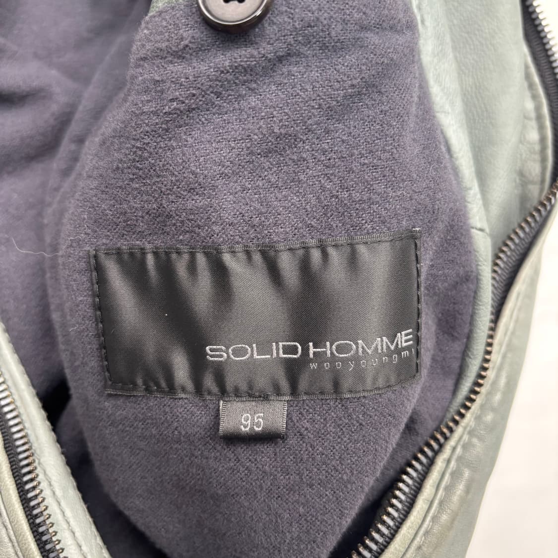 솔리드옴므 투웨이 램스킨 레더 자켓 M 상품이미지8