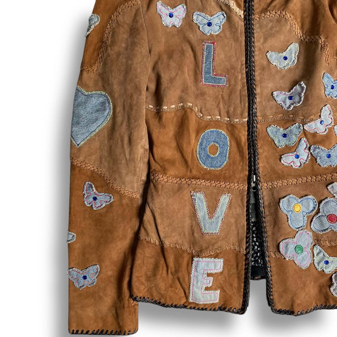 Flora smith 'LOVE' 데님 패치 고트 스킨 자켓 italy  상품이미지4