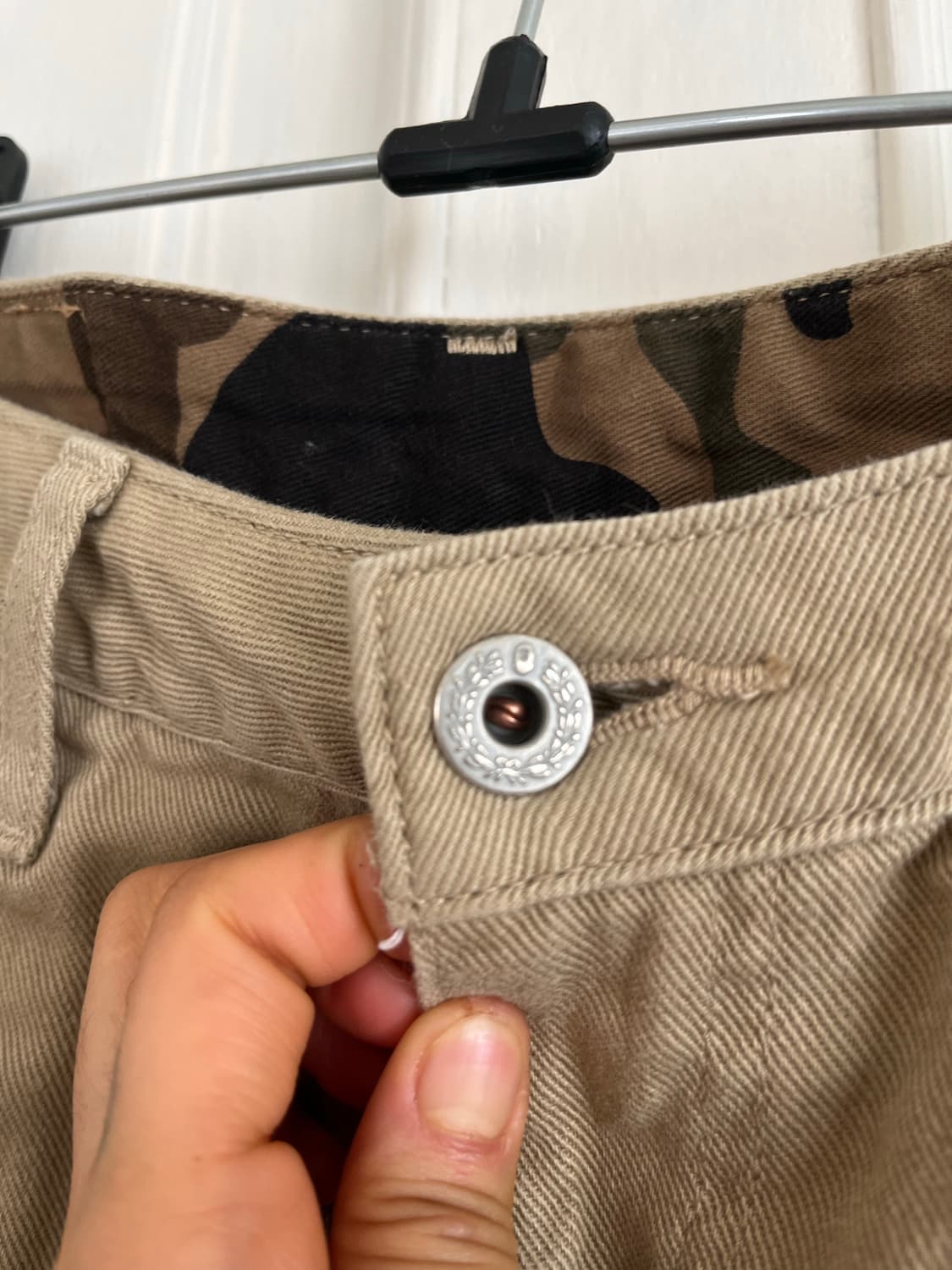 BAPE 베이프 베이지색 코튼 반바지 핫팬츠 상품이미지2