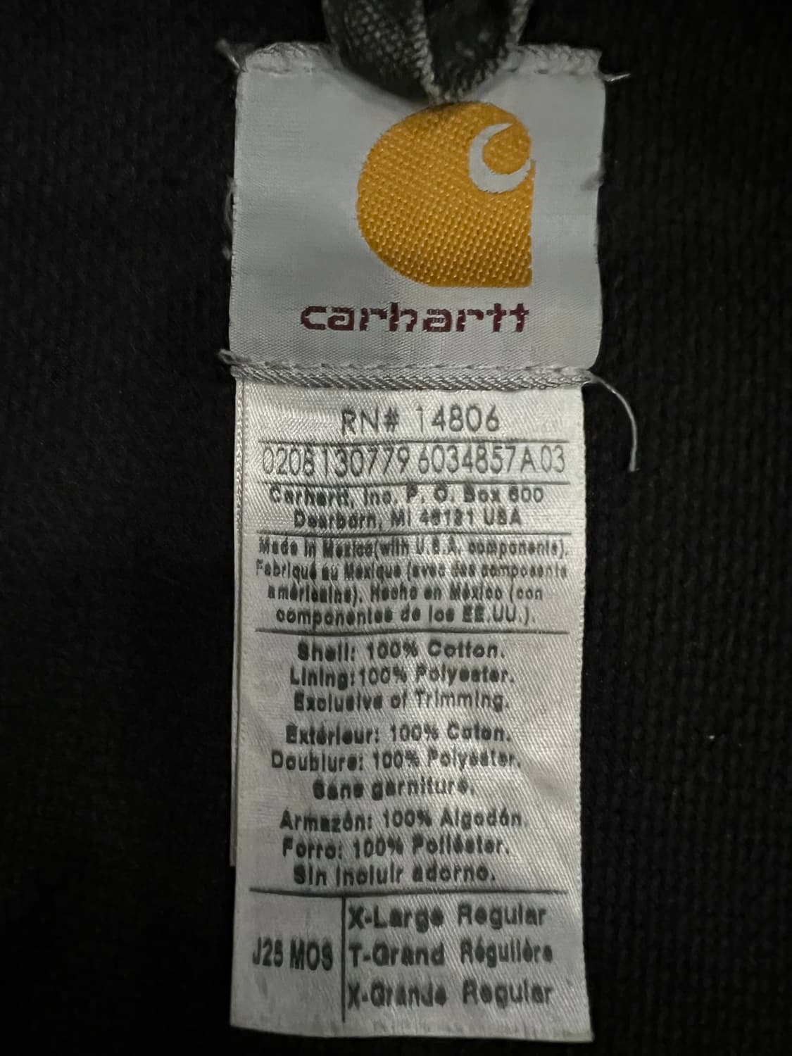 (XL) 칼하트 후드 덕 액티브 자켓 J25 MOS 모스그린 상품이미지4