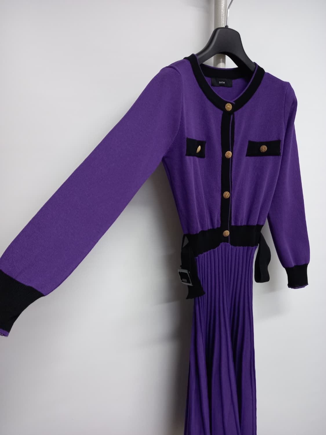 새 샤틴 춘추동 니트 플리츠 롱 원피스 55 상품이미지4