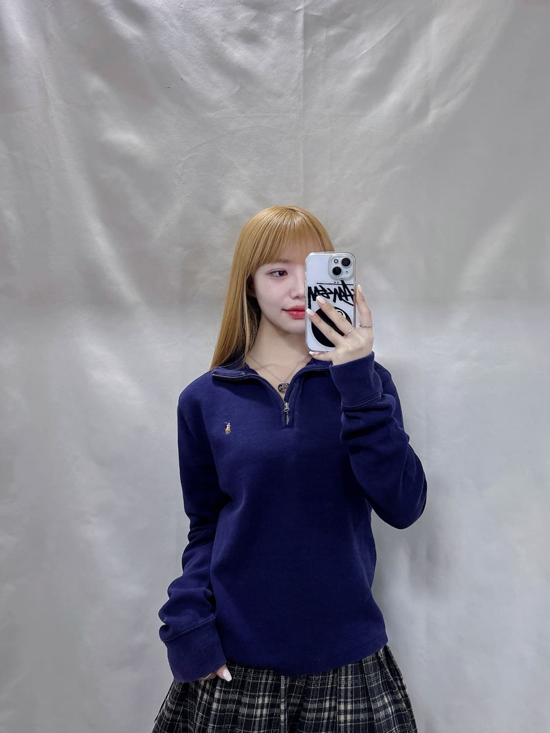 폴로 랄프로렌 QR 포니 반집업 니트  상품이미지1