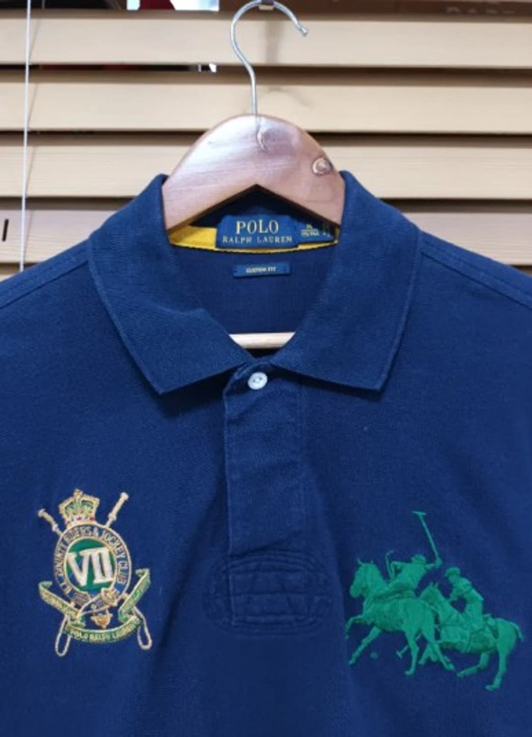폴로 랄프로렌 네이비긴팔폴로티셔츠 M 175/96A 상품이미지1