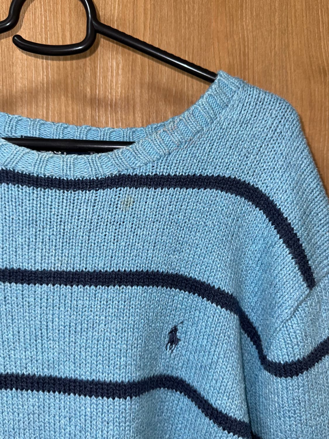 빈티지 폴로 오버핏 스트라이프 니트 상품이미지2