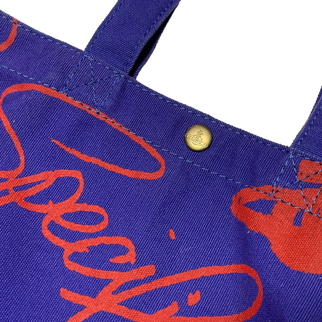 비비안웨스트우드 그래픽 퍼플 에코백 상품이미지4