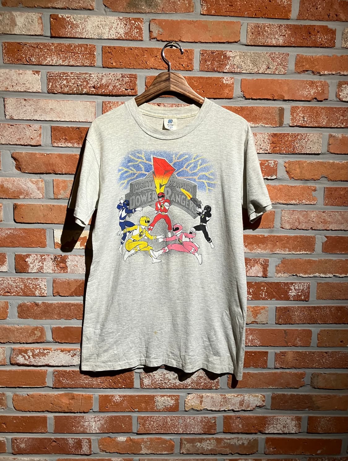 90s USA 빈티지 마이티 몰핀 파워레인저 반팔 티셔츠 상품이미지2