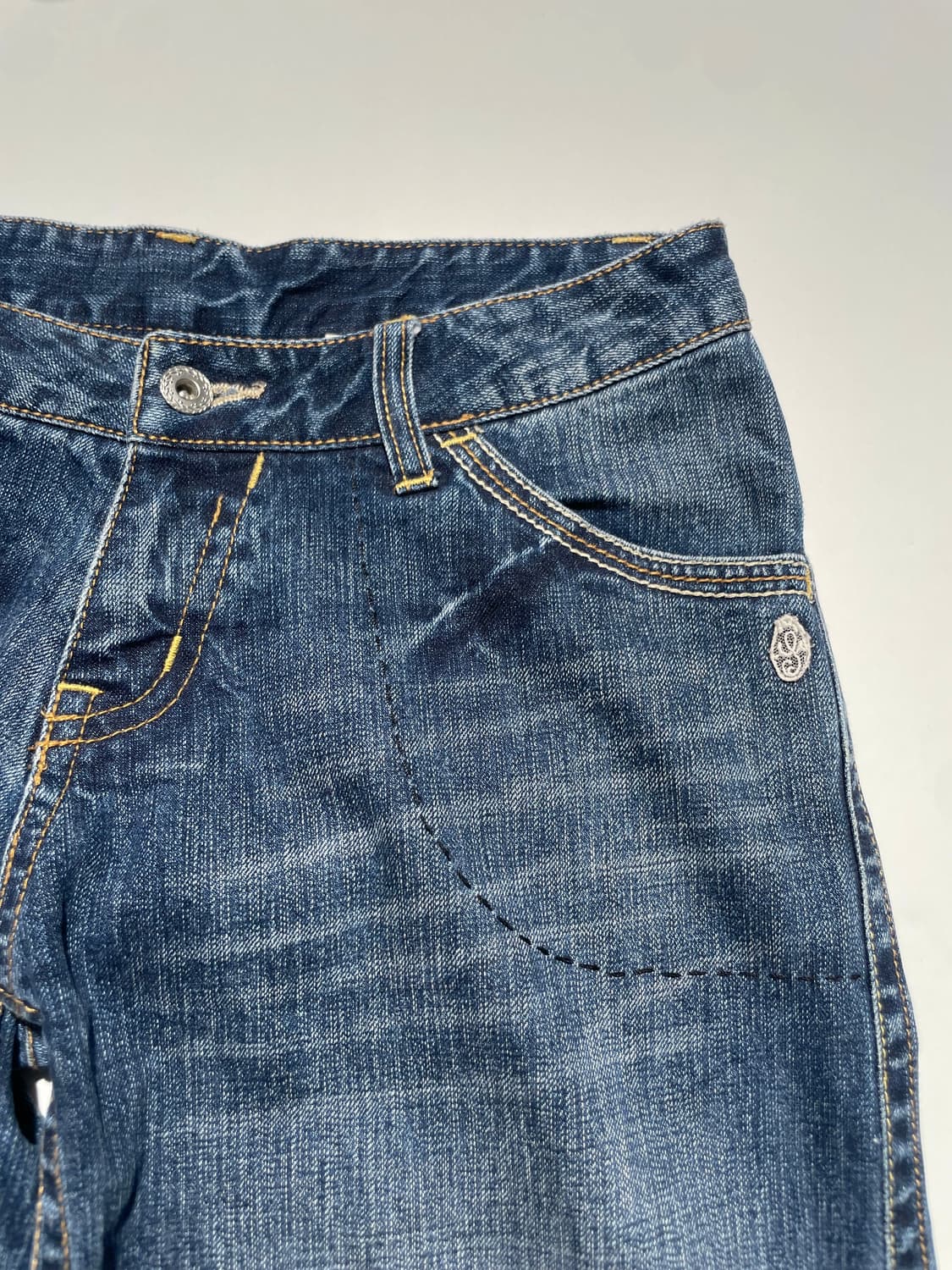 Washed Capri Denim Pants 상품이미지2