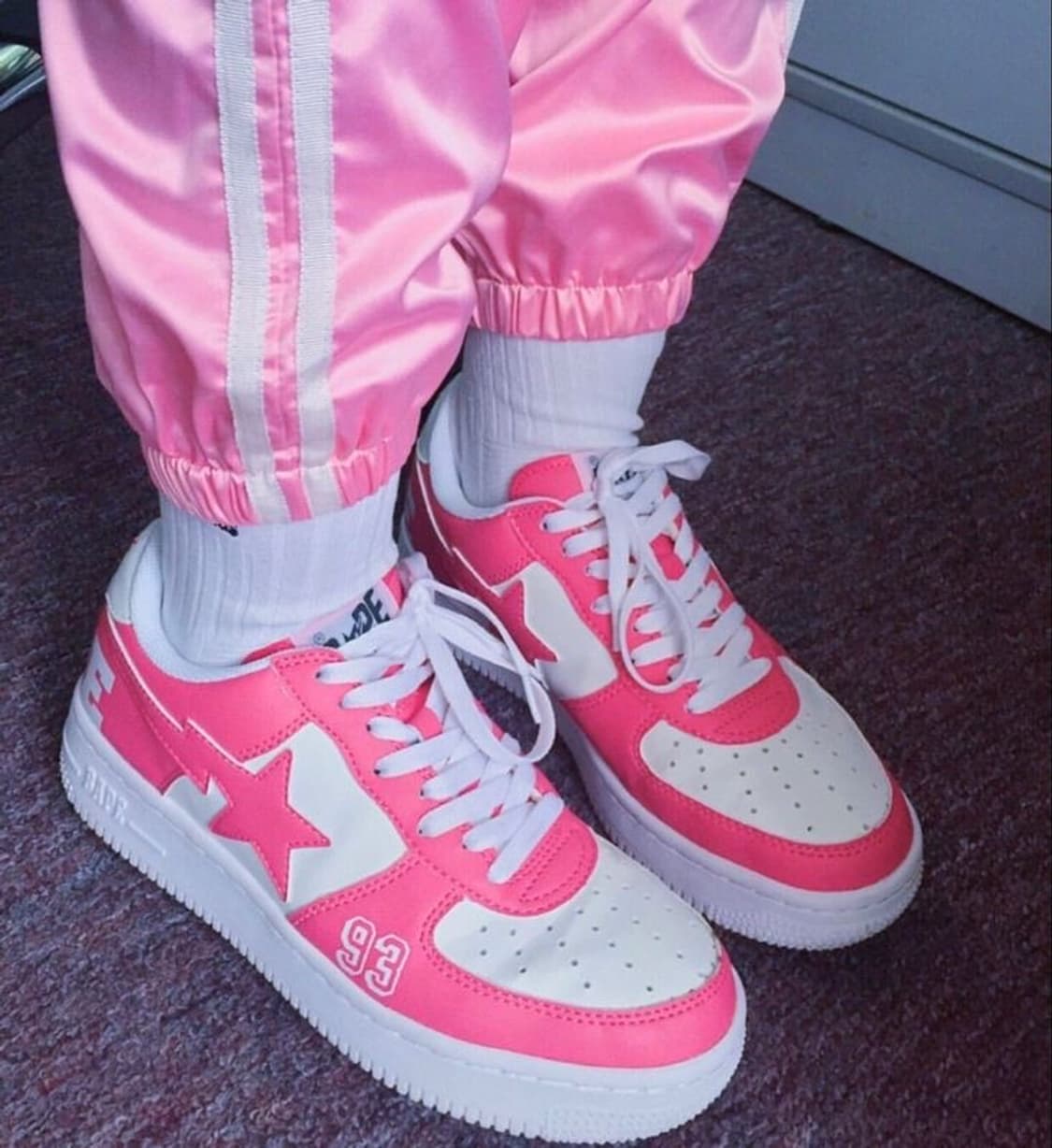 (극악매물) 베이프 스타 로우 93 핑크 상품이미지1