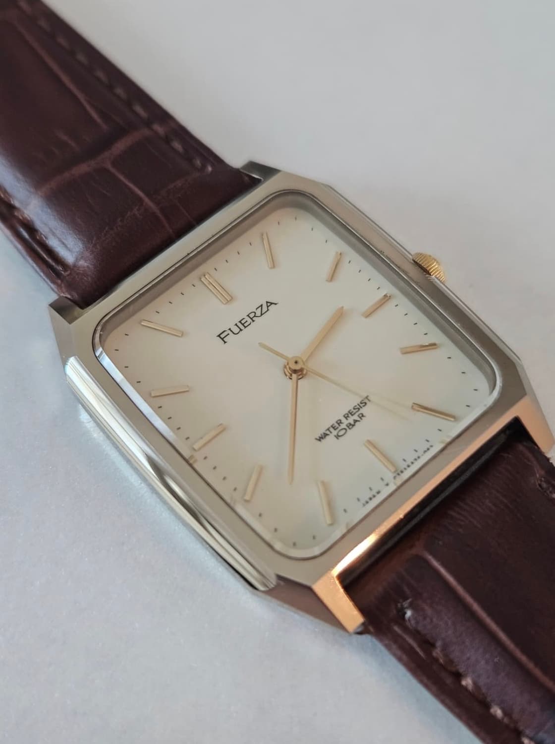 빈티지 오리엔트 FUERZA 사각 가죽 시계 상품이미지1