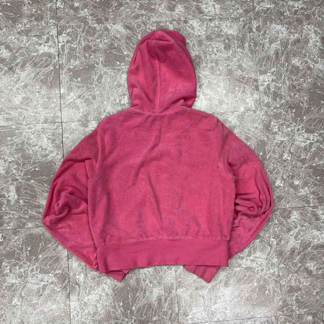 아디다스 벨루어 벨벳 세미크롭 걸즈 후드집업 희귀져지(95) 상품이미지3