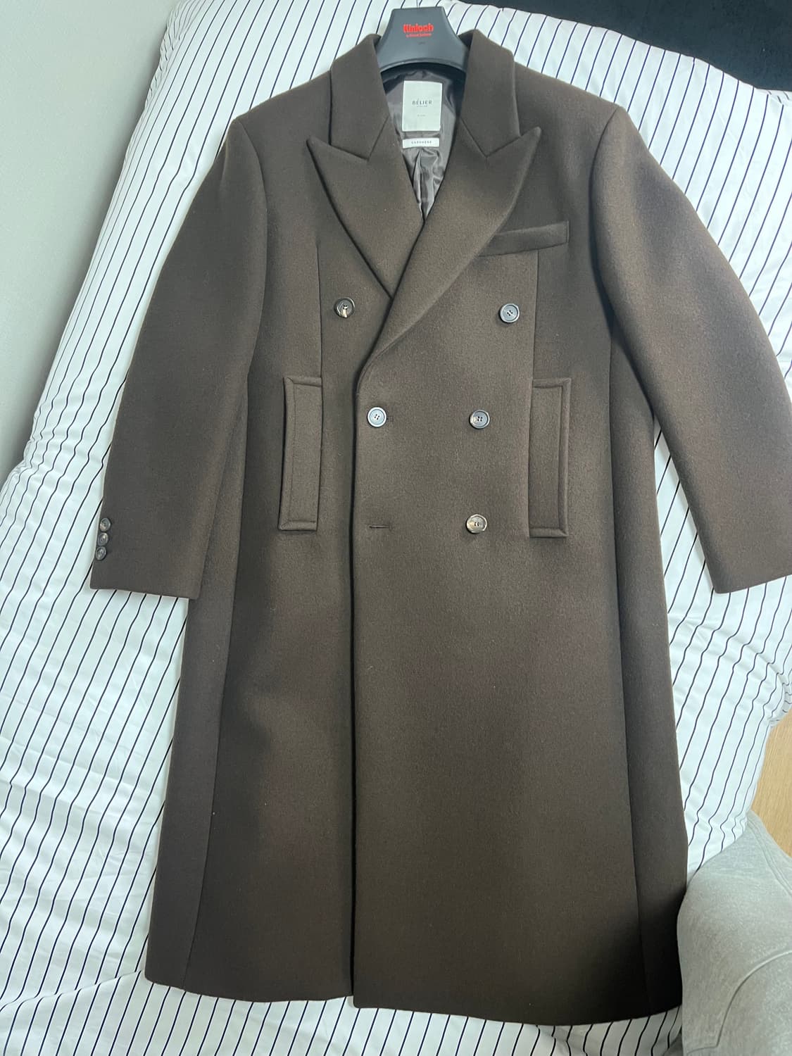 [M] 벨리에 더블코트 브라운 상품이미지1