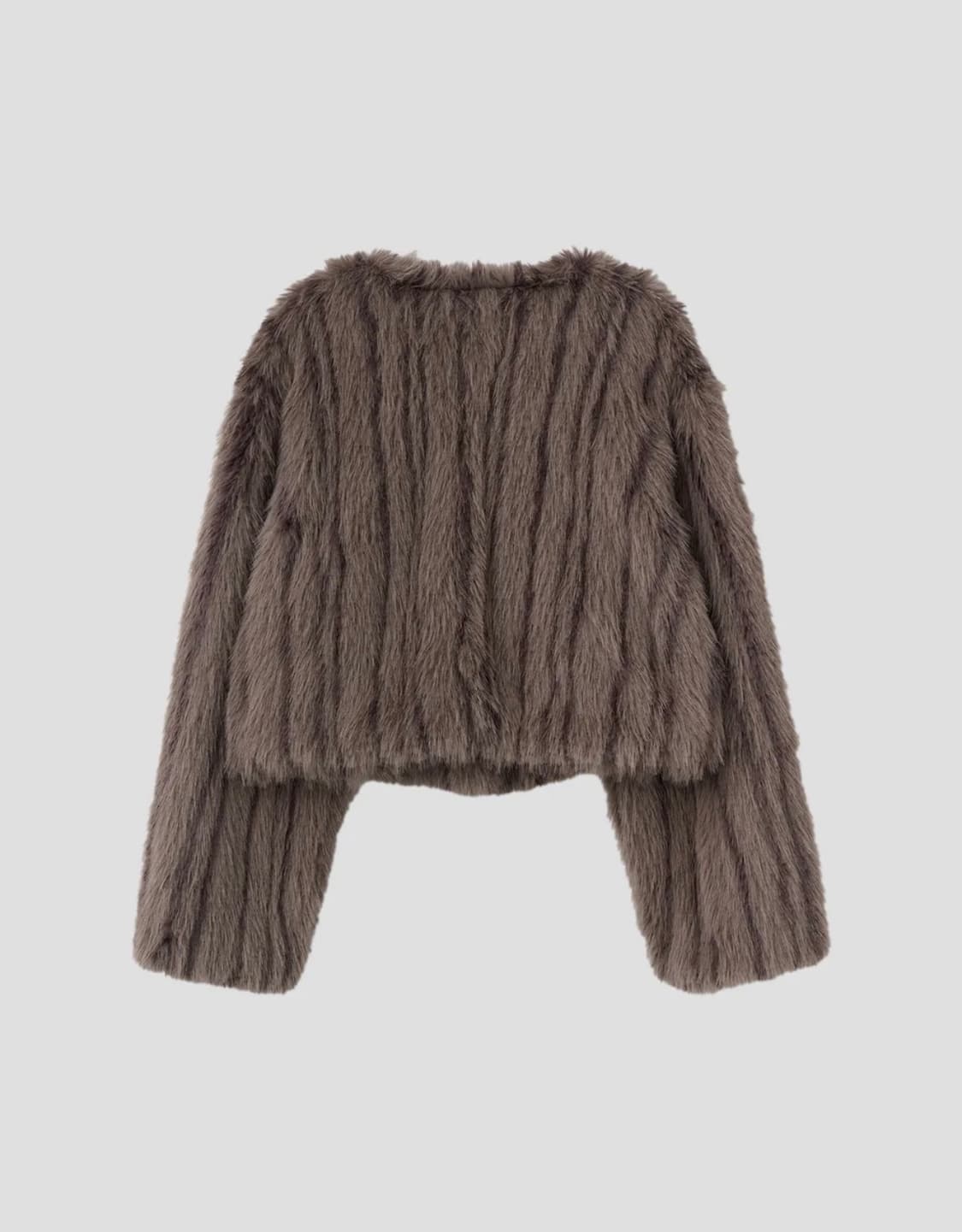 제너럴아이디어 노카라 퍼 자켓 BROWN 브라운 상품이미지2