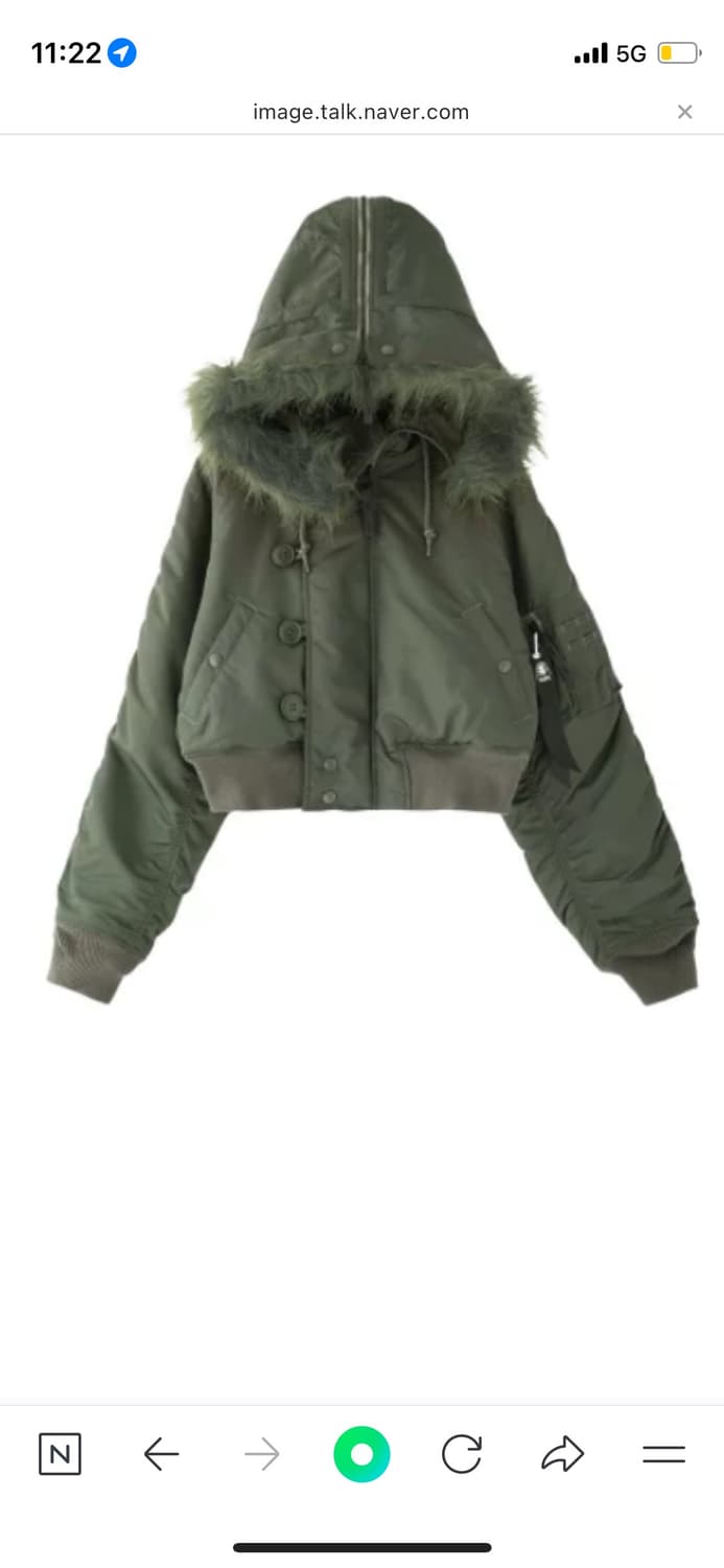 알파인더스트리 x-girl 엑스걸 카키 M 상품이미지2