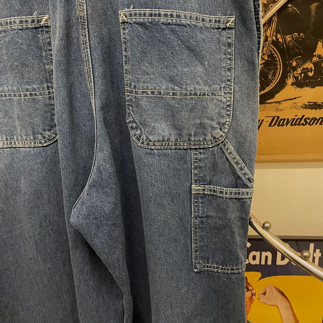 00s 칼하트 오리지널 워크 웨어 더블니 오버롤 데님 멜빵 상품이미지7
