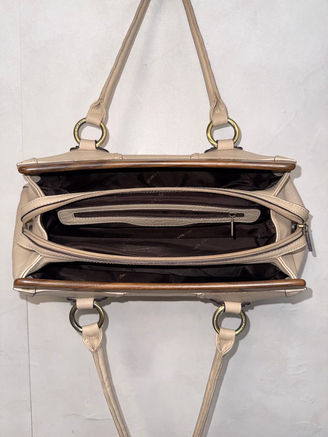 Pierre Cardin ivory wood shoulder bag 상품이미지6