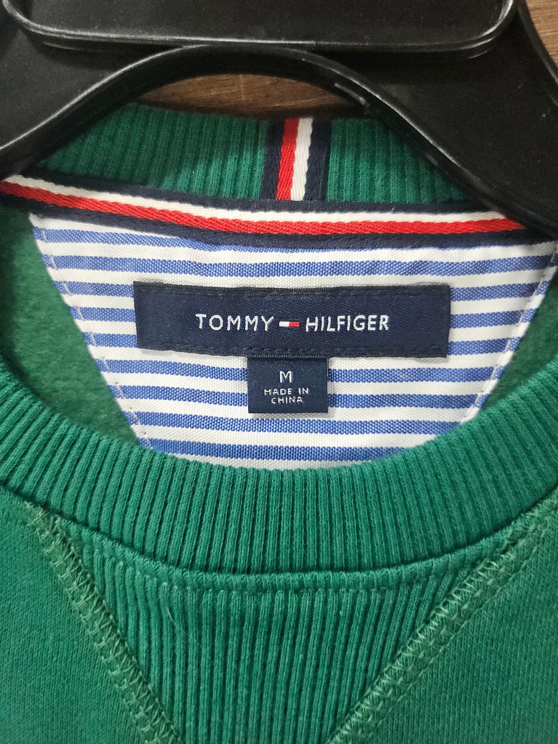 타미힐피거 그린 로고 기모 맨투맨 M 상품이미지4