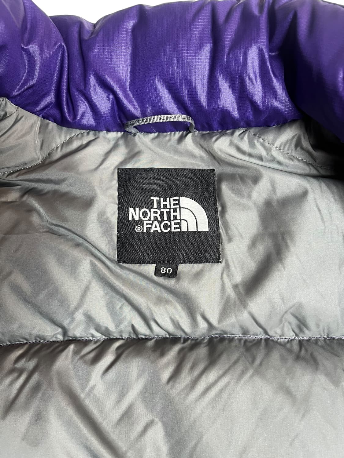 노스페이스 700 퍼플 패딩 80사이즈  상품이미지3