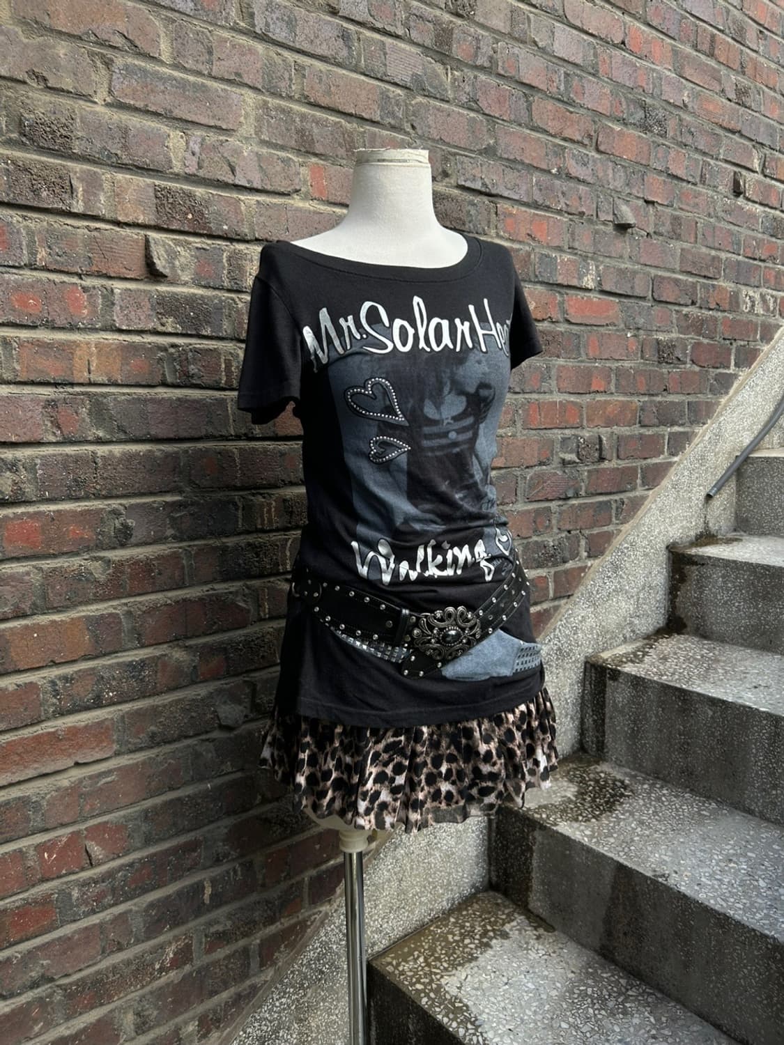 *rare* 일본빈티지 sorridere 프린팅 펑크 티셔츠 상품이미지1