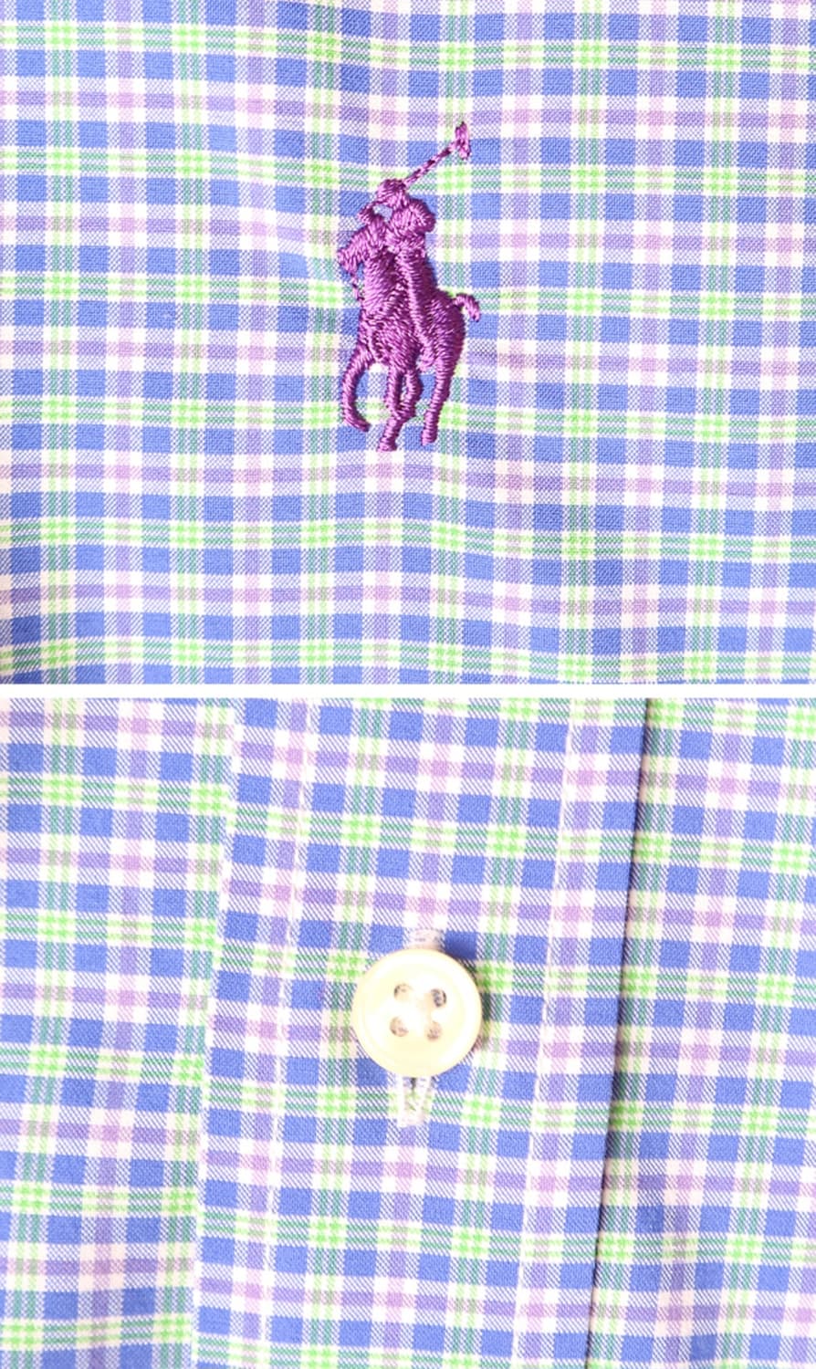 
polo 폴로랄프로렌 코튼100% 와이드카라 체크남방  상품이미지4