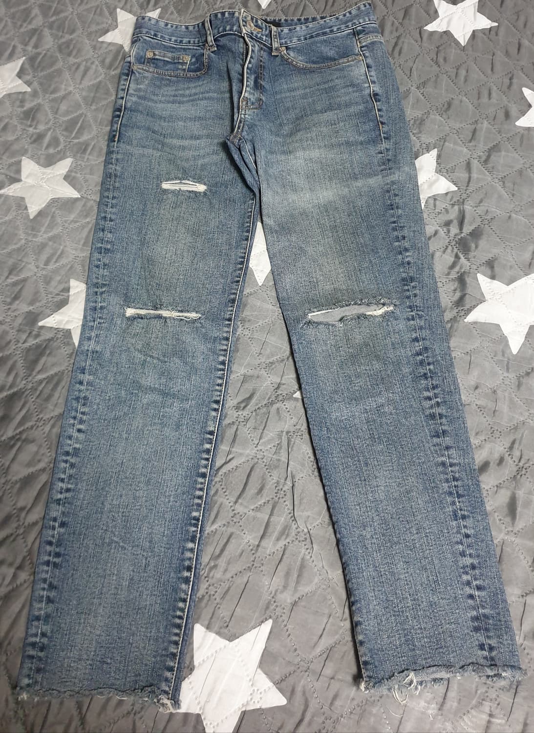 피스워커 스톤워커 DS 뉴크롭 슬림 스판 컷팅 데님팬츠 (31) 상품이미지2