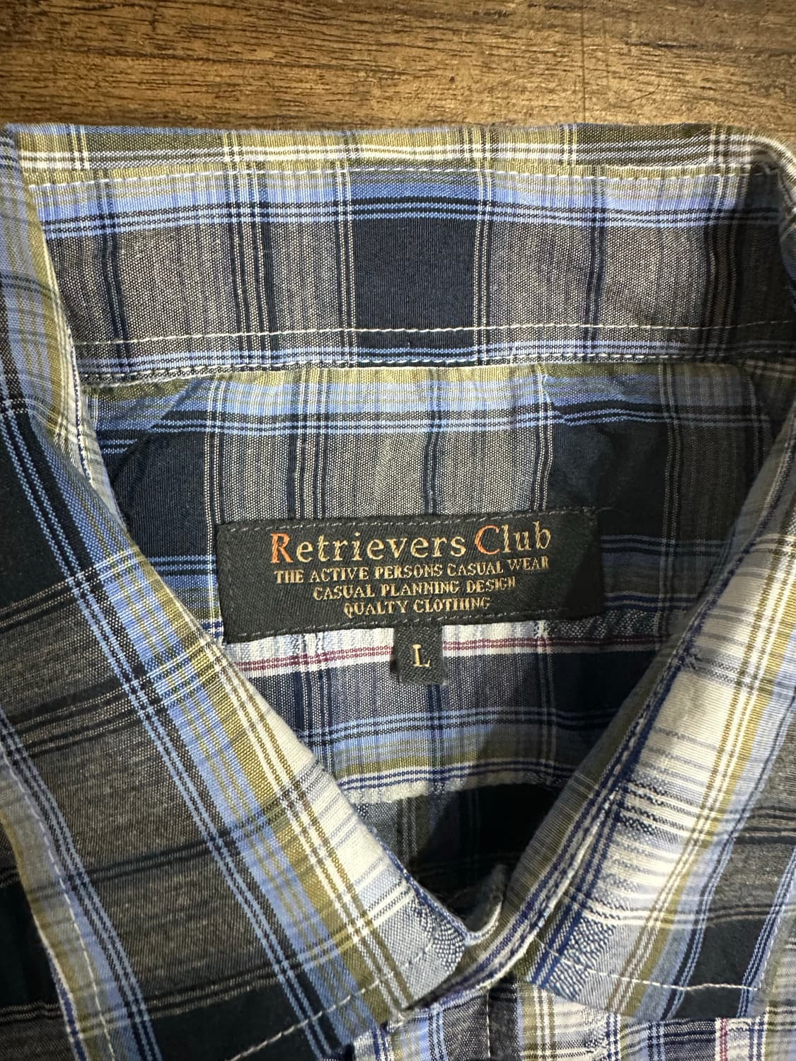 일본빈티지 Retrievers Club 체크 셔츠 L 새제품 상품이미지3