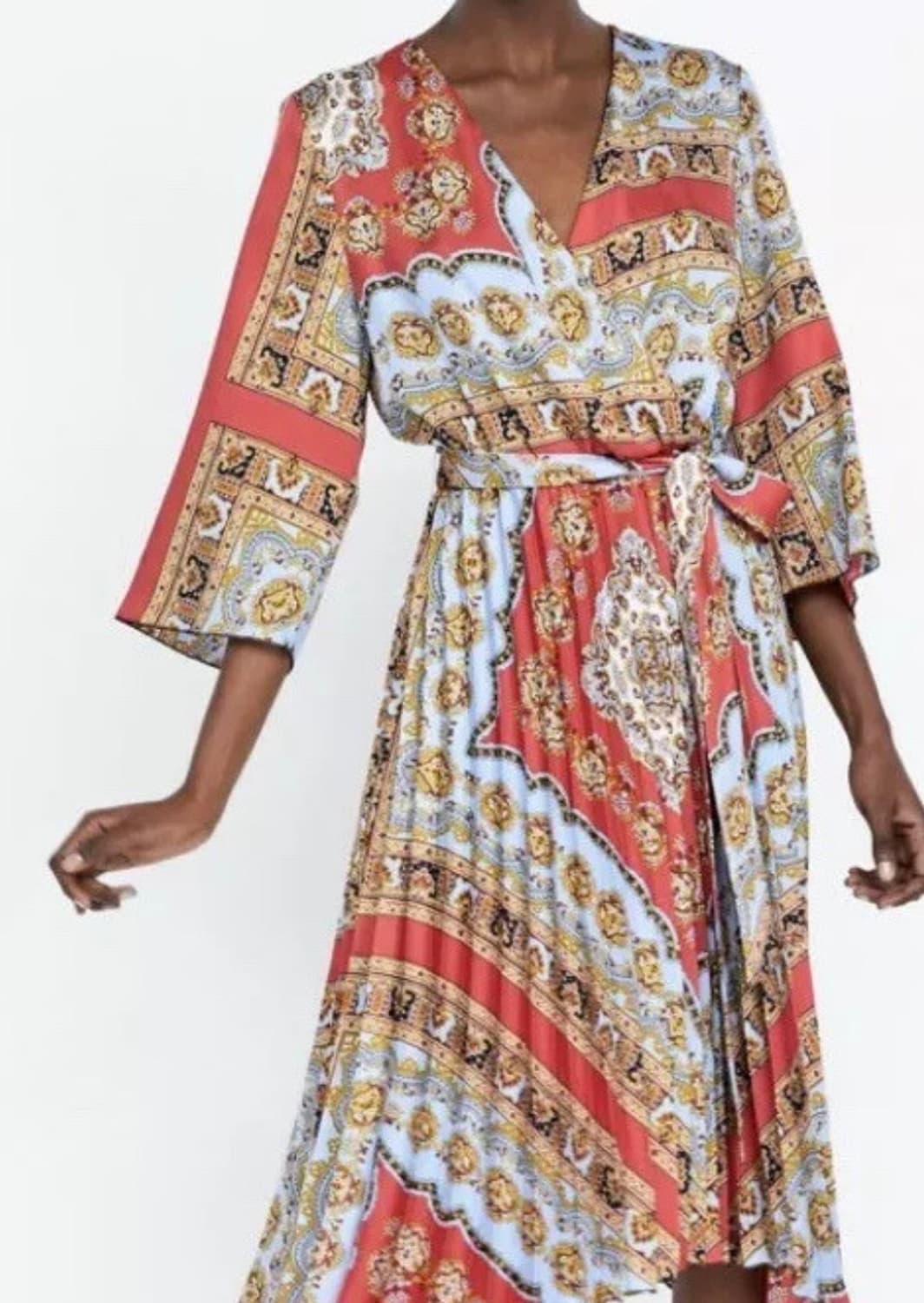 ZARA 패턴 롱 원피스 S 상품이미지1