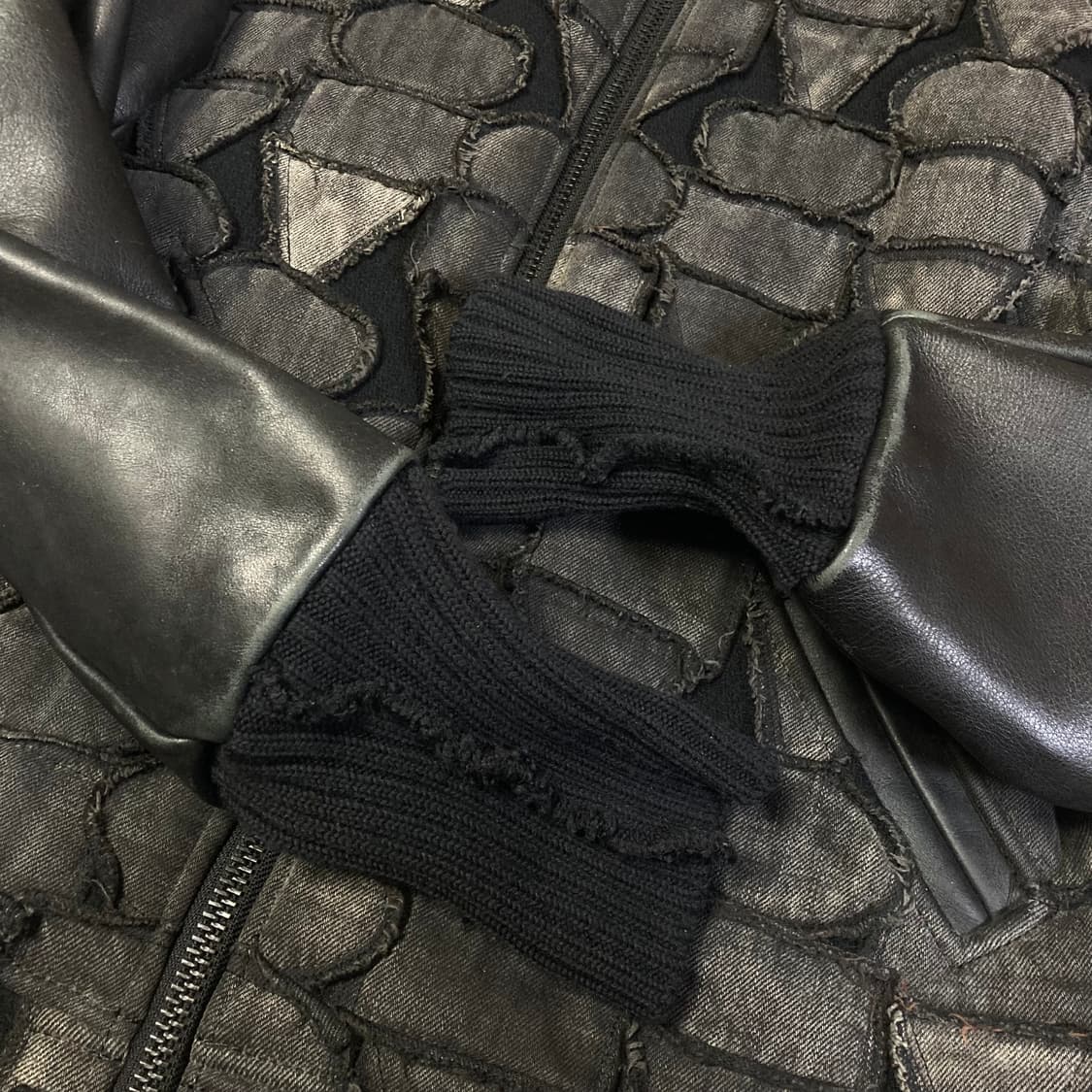 (L) 90s 히스테릭 글래머 패치워크 레더 자켓 상품이미지10