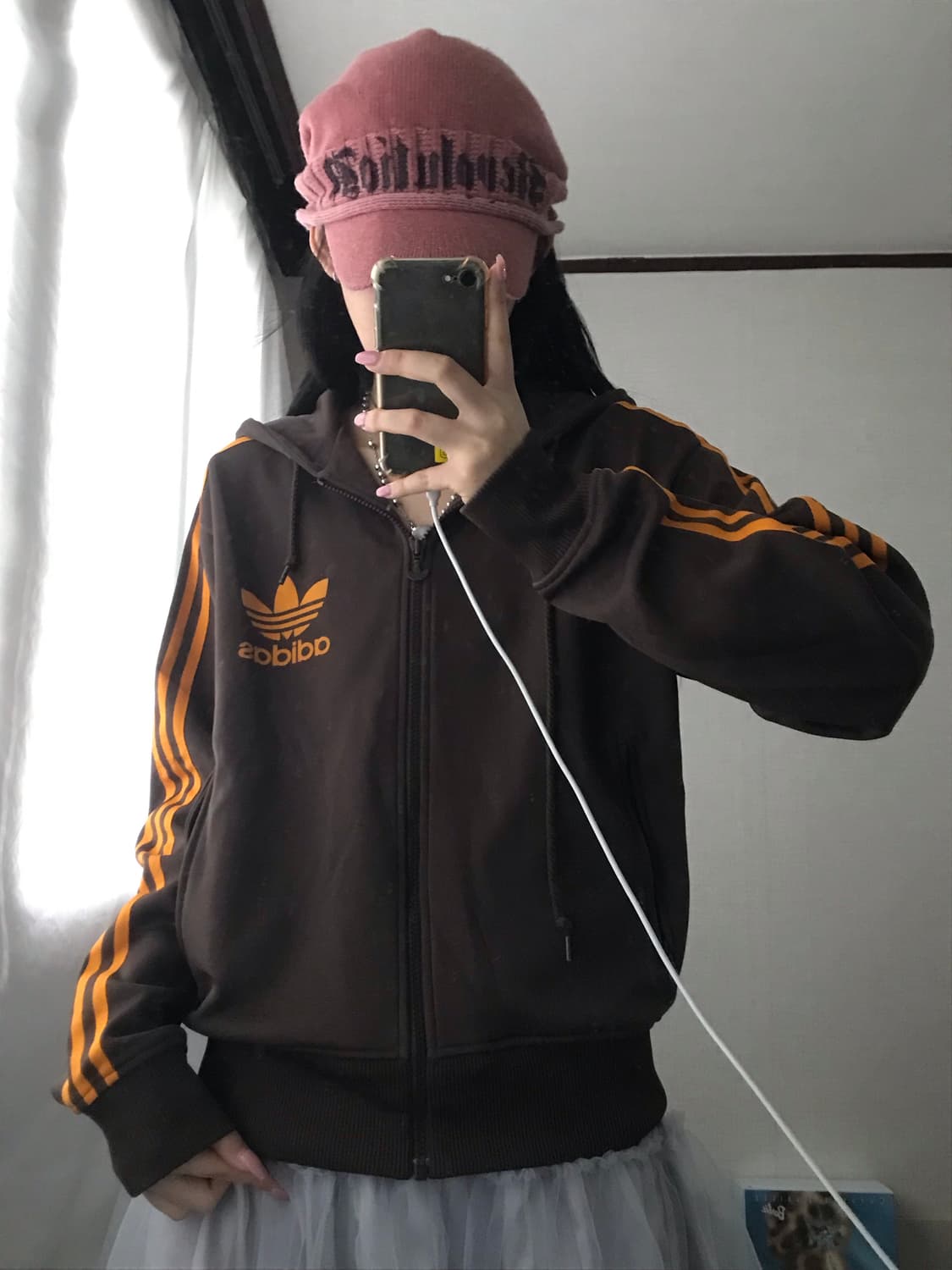 아디다스 00s 브라운 후드 져지 상품이미지1