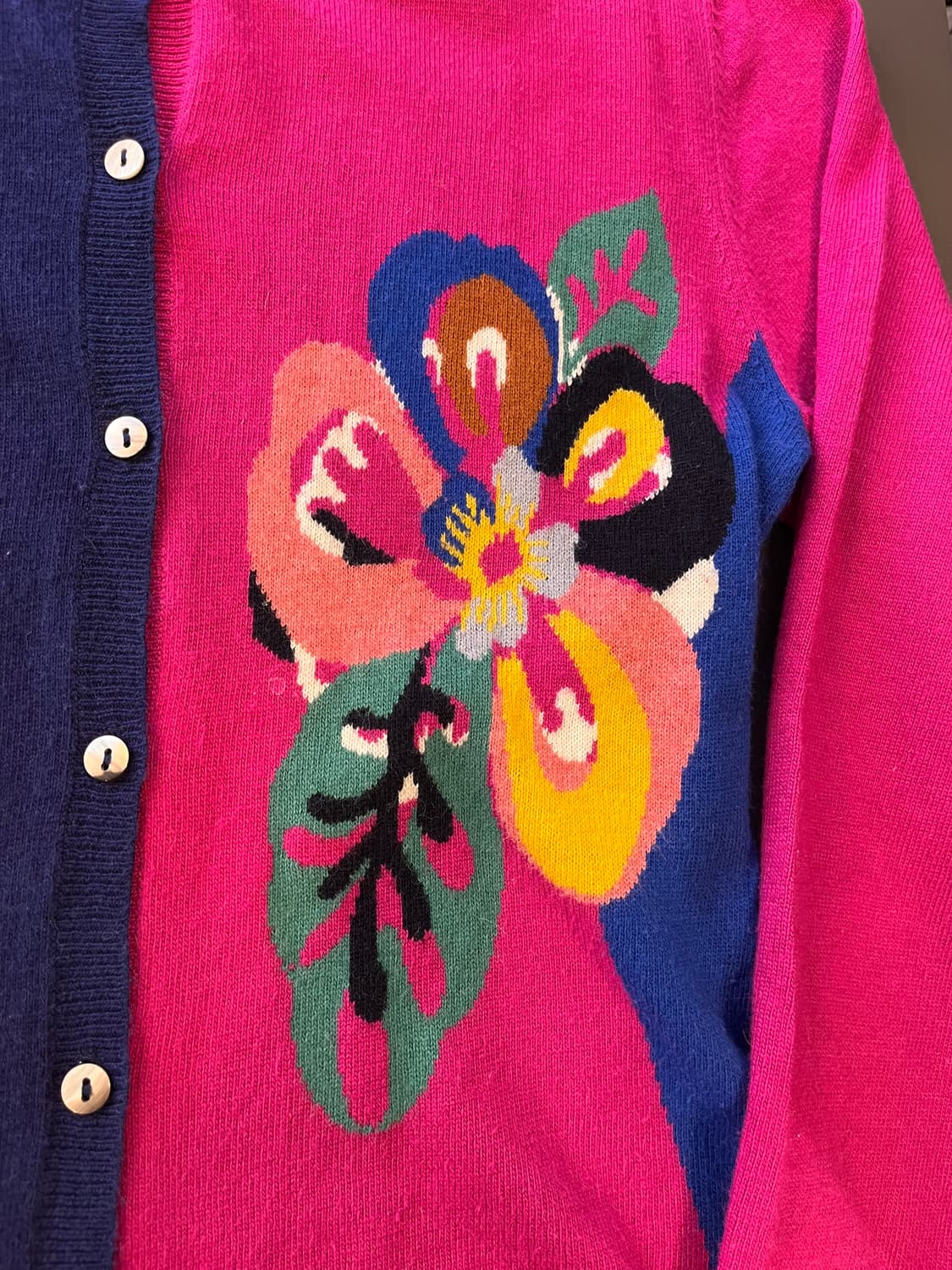 오일릴리 컬러 블록 플라워 가디건 상품이미지7