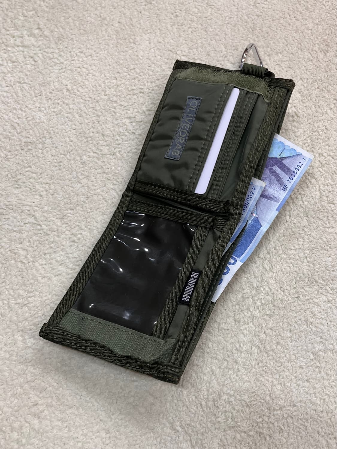 포터 별 패턴 지갑 올리브그린 상품이미지10