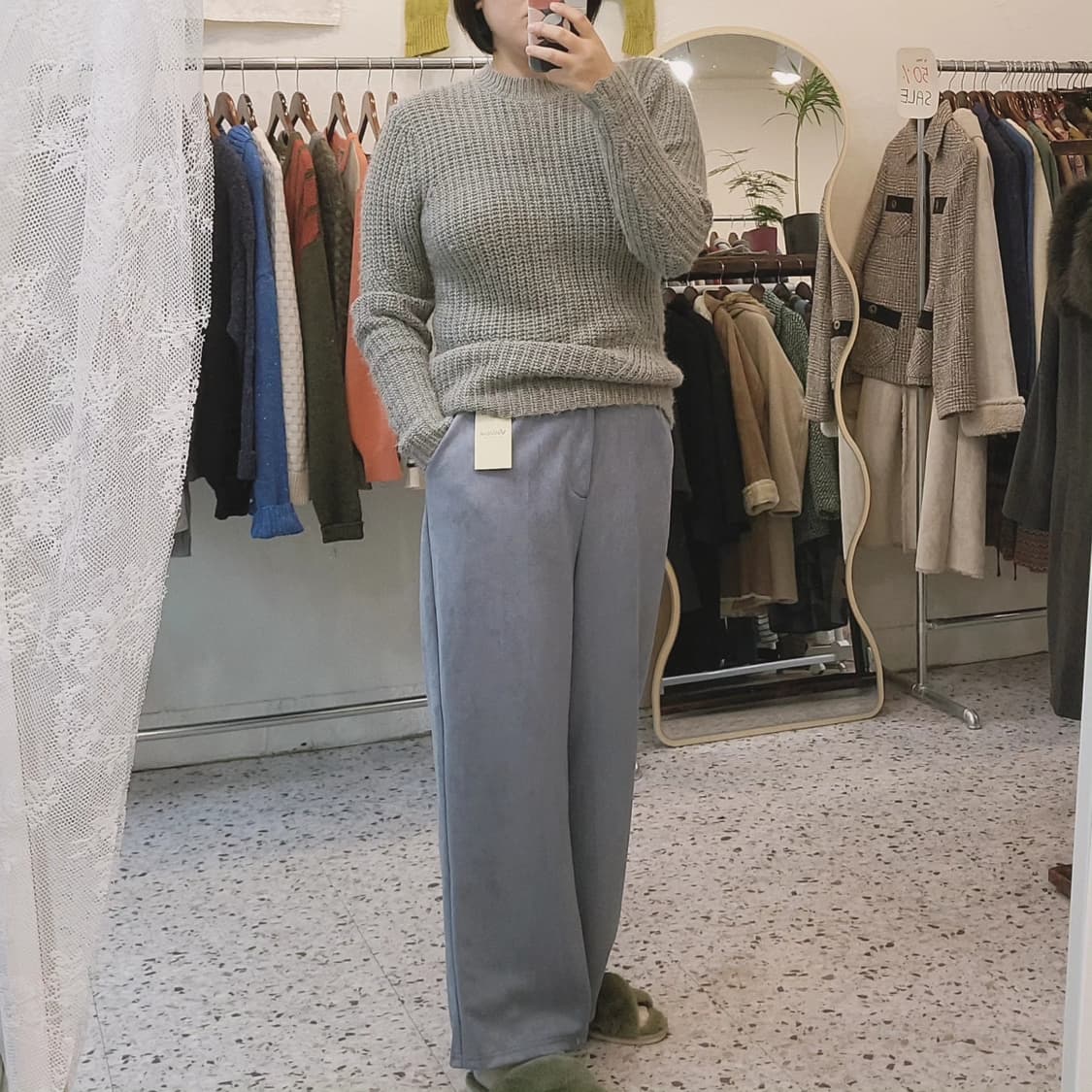 Private pause 스웨이드 밴딩 팬츠 여자 xl 상품이미지9