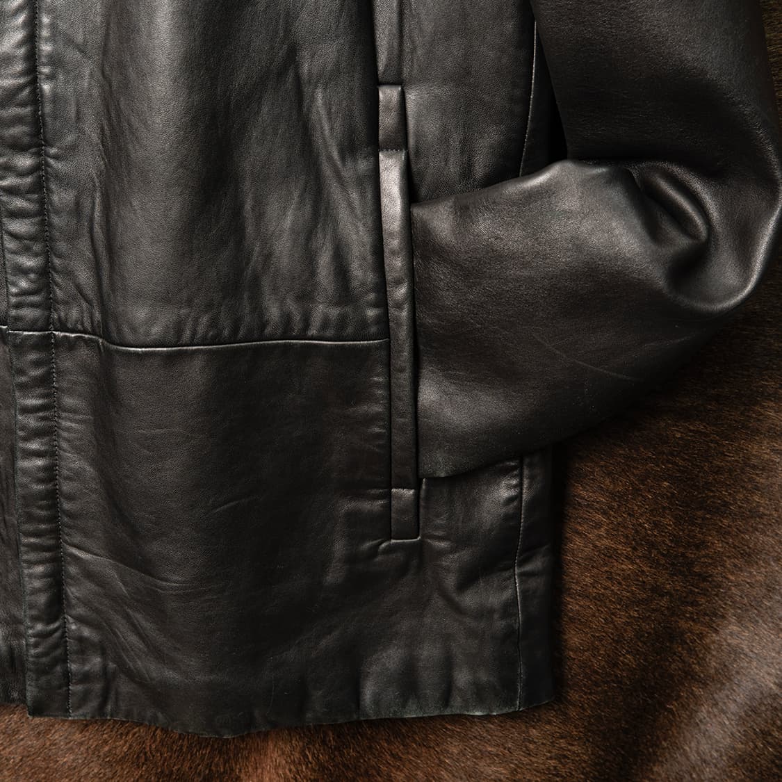 [107] 00s 휴고보스 HUGO BOSS 램스킨 레더자켓 블랙  상품이미지5