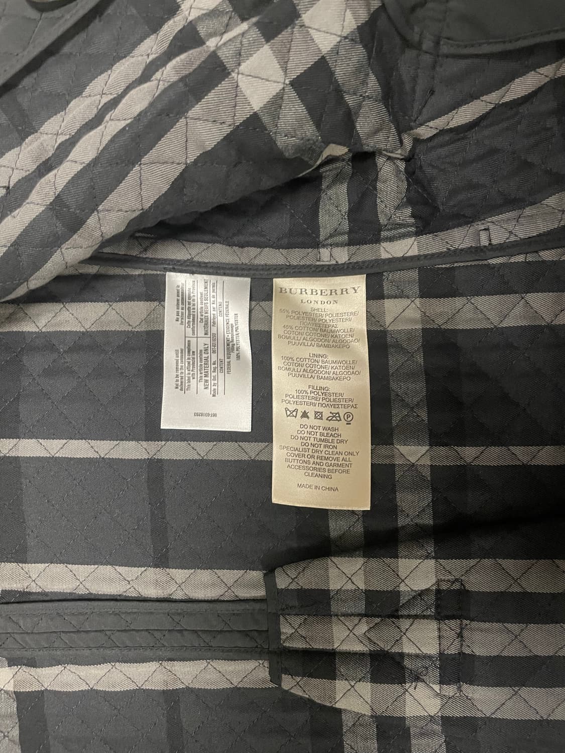 버버리 퀄팅코트 상품이미지7