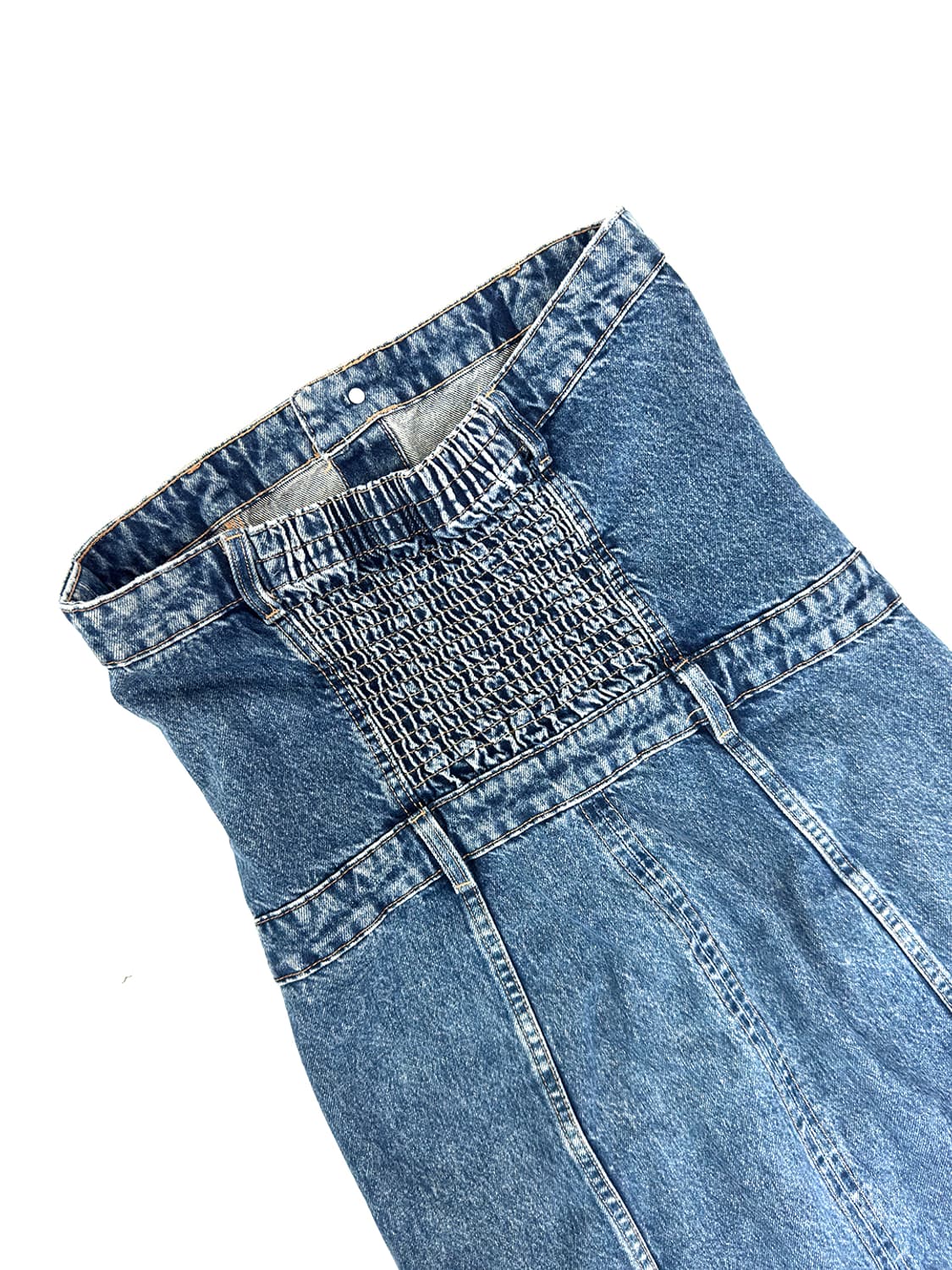 Zara Corset Denim Dress Skirt/ Os 상품이미지4