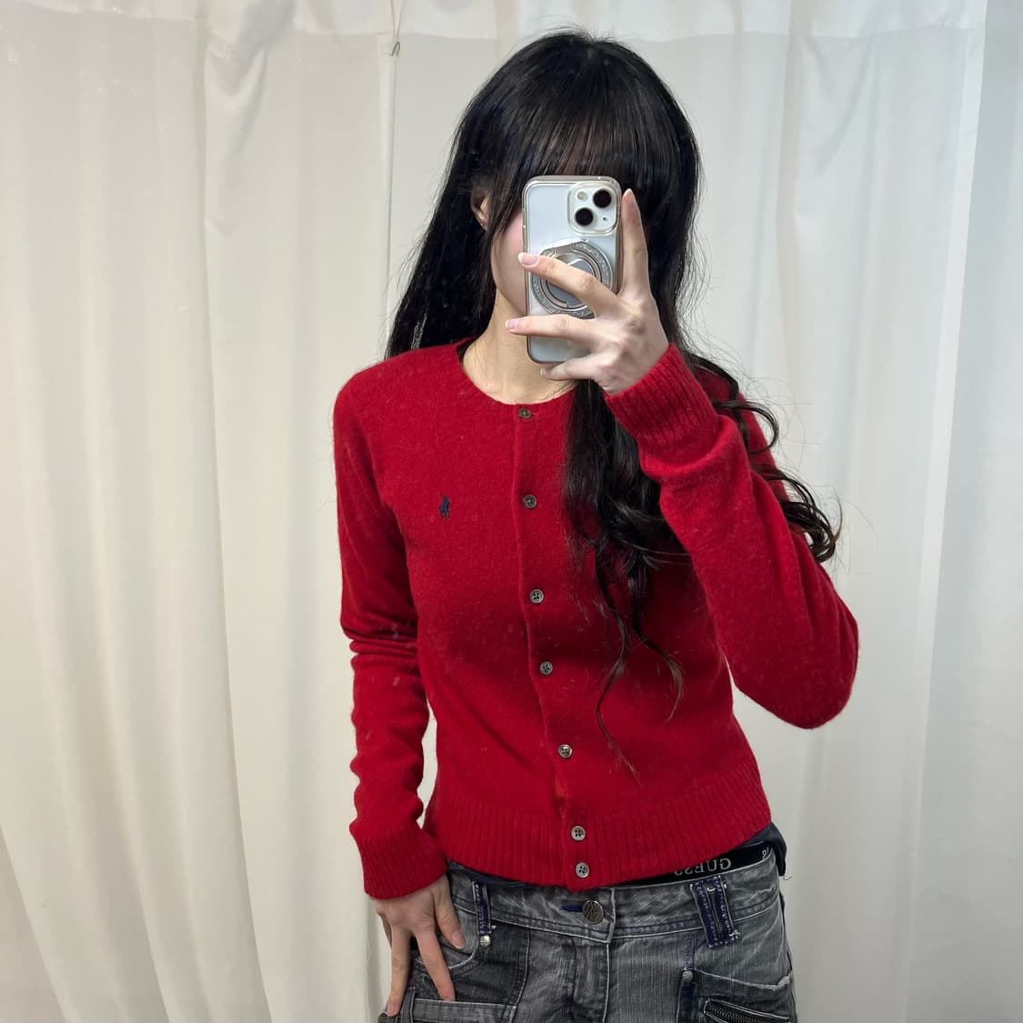 Polo Ralph Lauren Red Cardigan 상품이미지1