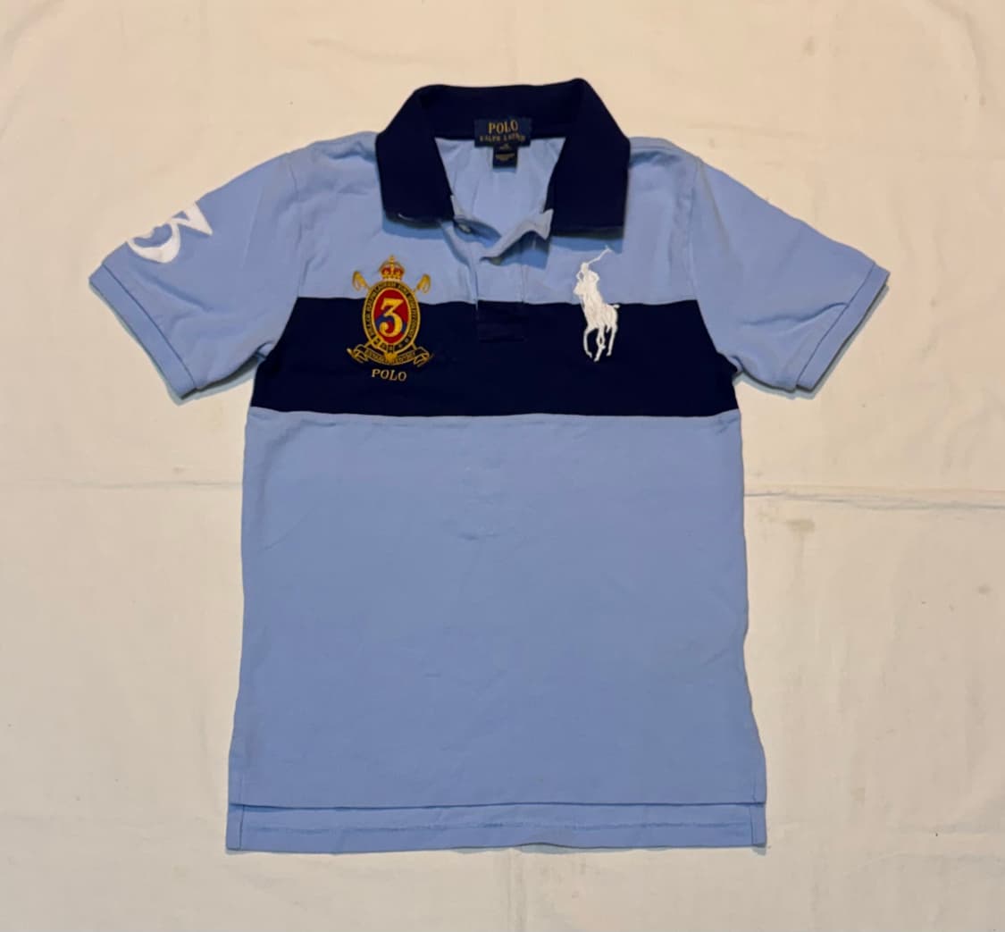 폴로 랄프로렌 빅포니 치프키프 금장 카라티 스카이블루 상품이미지1