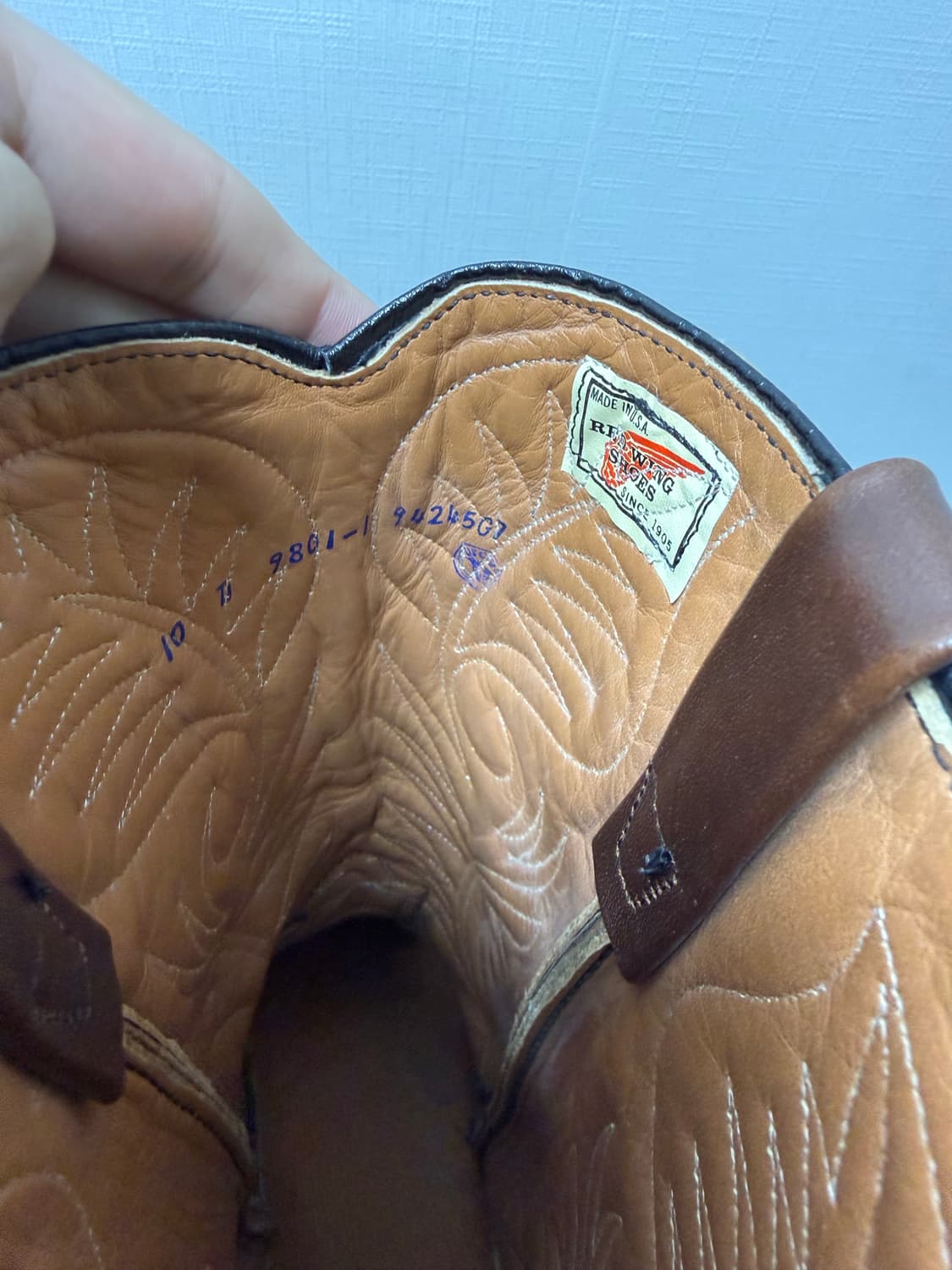 (280)레드윙 페코스 9801 웨스턴 부츠 상품이미지4