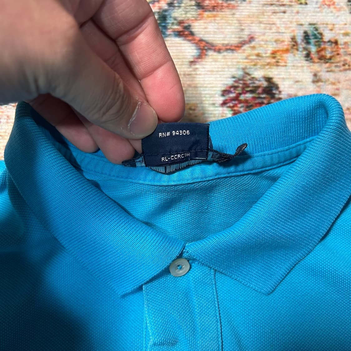 [M] 폴로 랄프로렌 스키니 핏 스카이 블루 포니로고 카라 반팔 상품이미지3