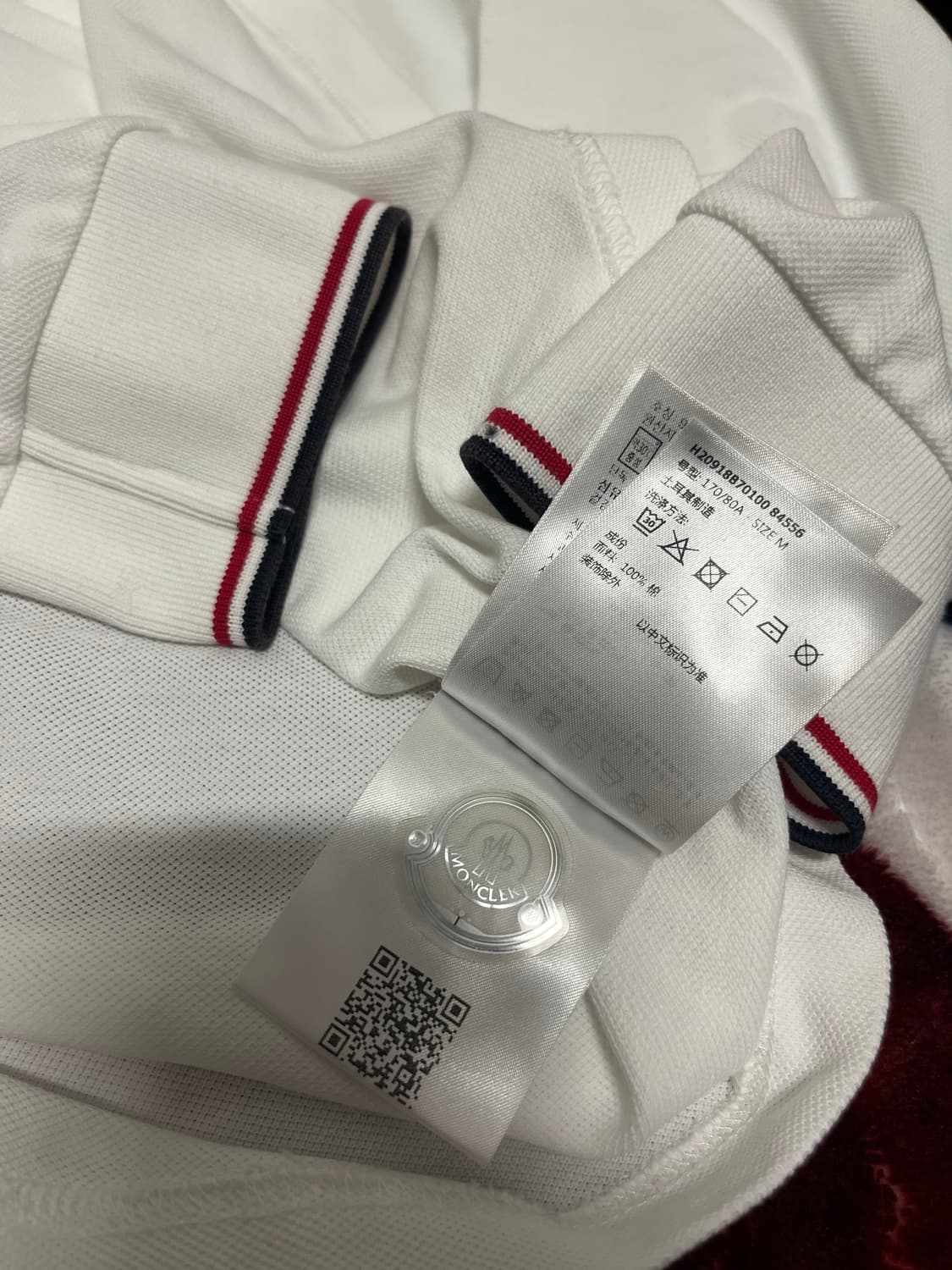 MONCLER 긴팔 카라티 M 95 정품 상품이미지5