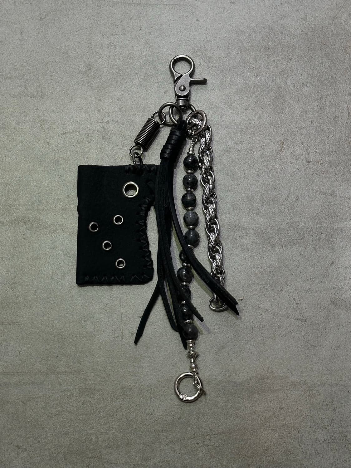 New🖤Mixed leather - 믹스 레더 키체인BL 상품이미지1