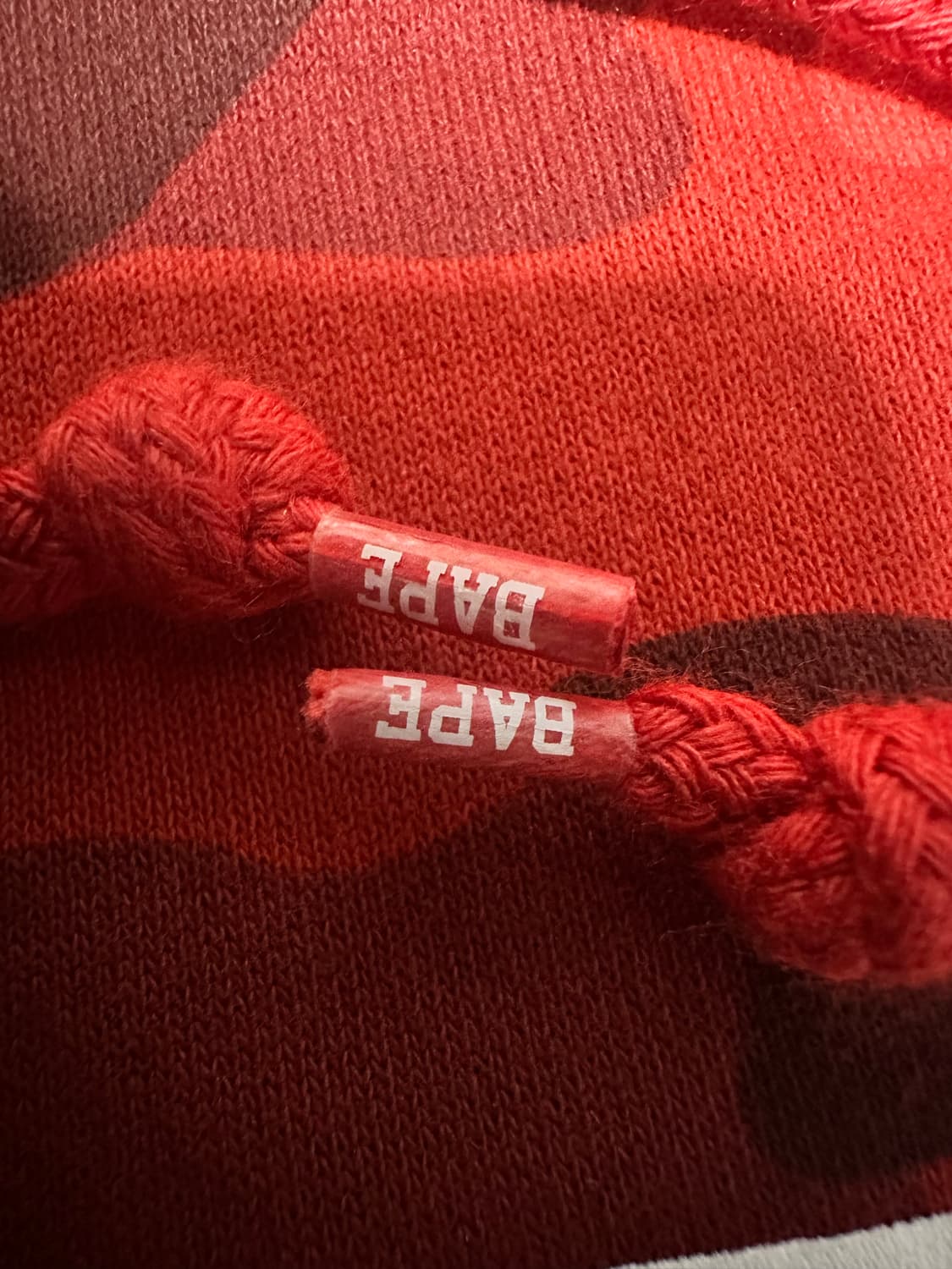 베이프 레드 카모 후드티 XL 상품이미지9