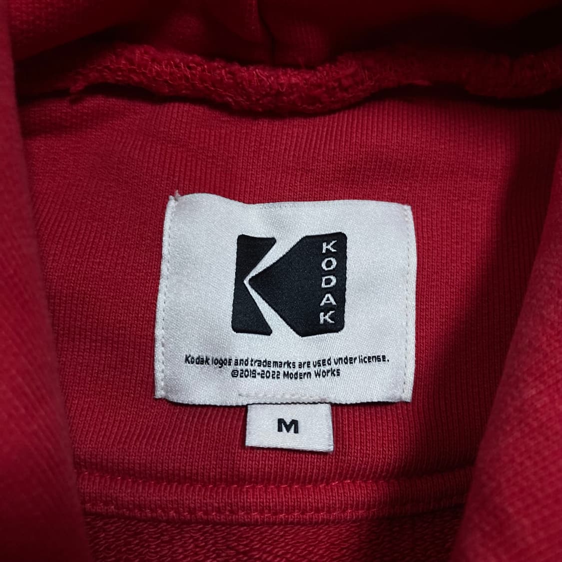 코닥 스펠아웃 로고 레드 후드티 상품이미지4