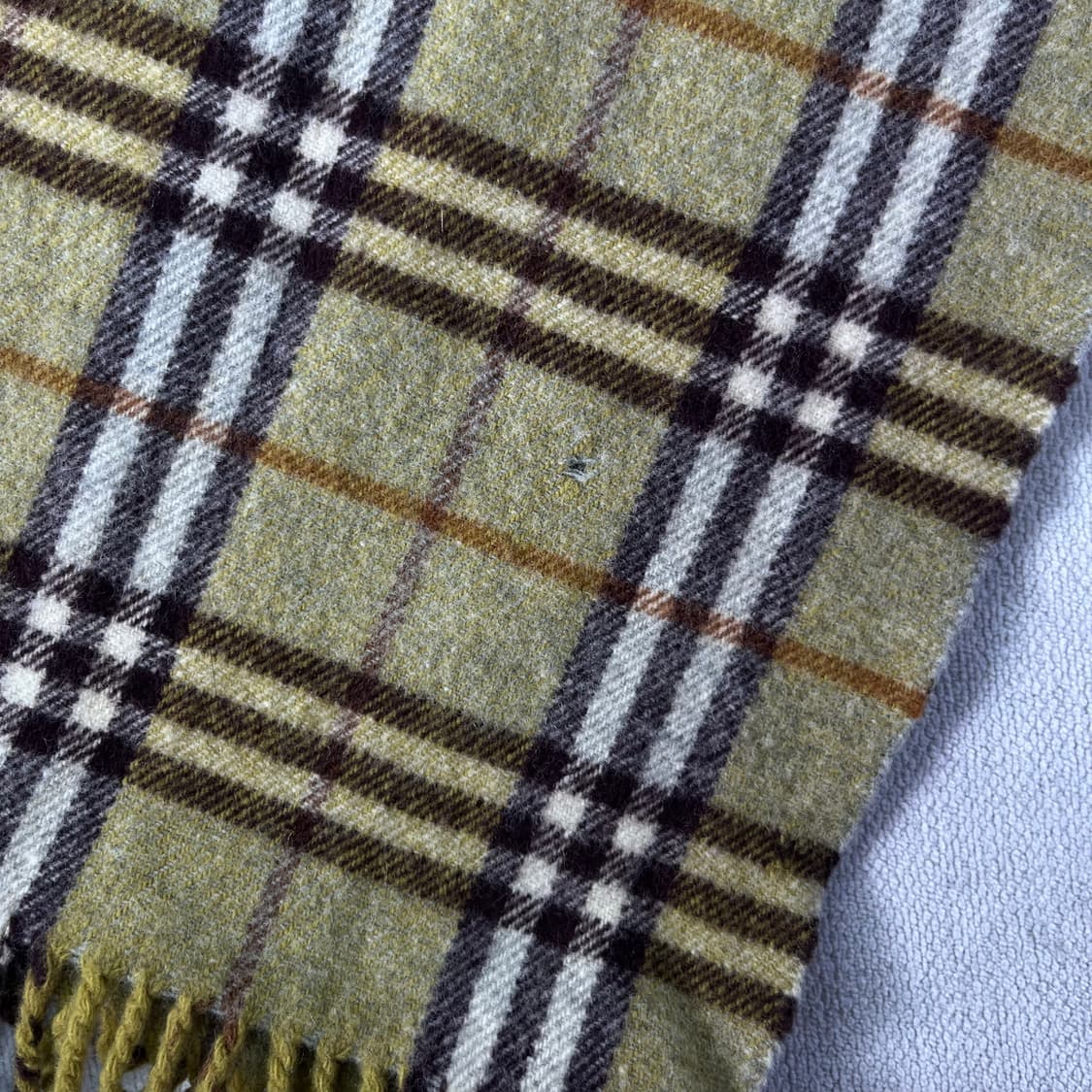 버버리 그린 램스울 노바체크 머플러 상품이미지4