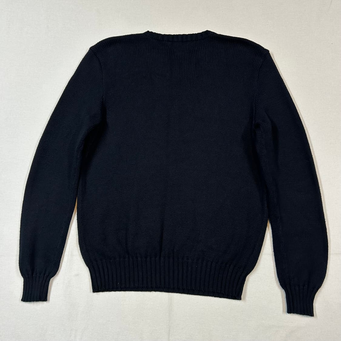 M) 폴로 랄프로렌 헤비코튼 라운드넥 니트 블랙 상품이미지5