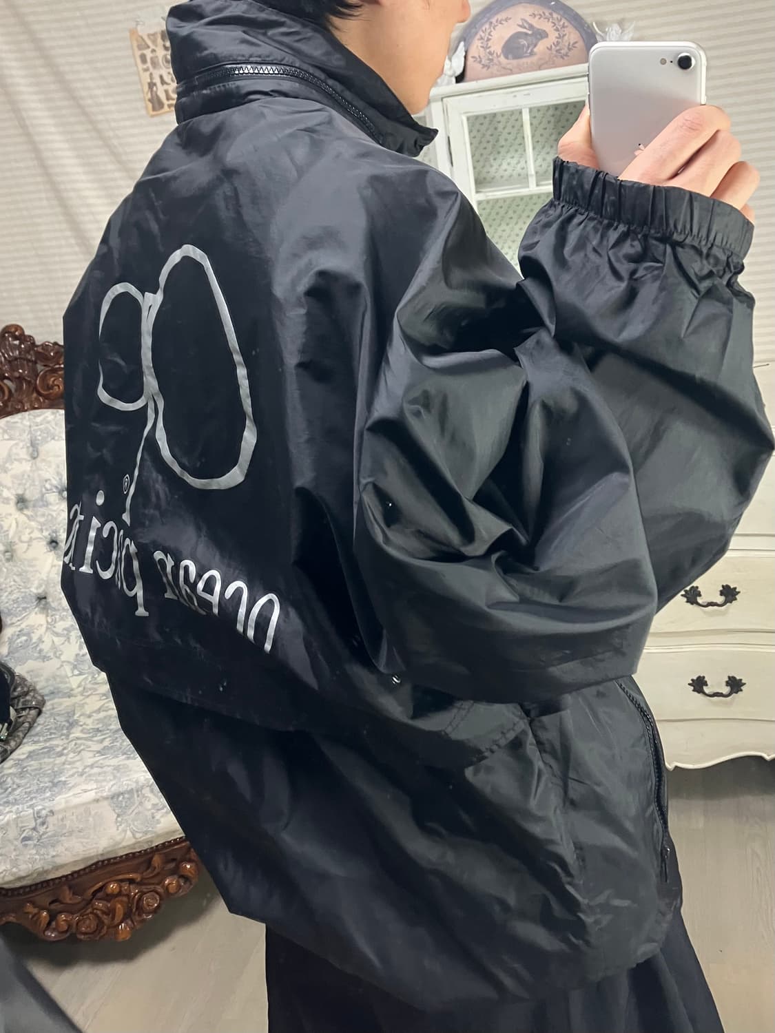 빈티지 오피 블랙 바람막이 840 y2k 스트릿 모리 갸루 일본빈티지 펑 상품이미지1