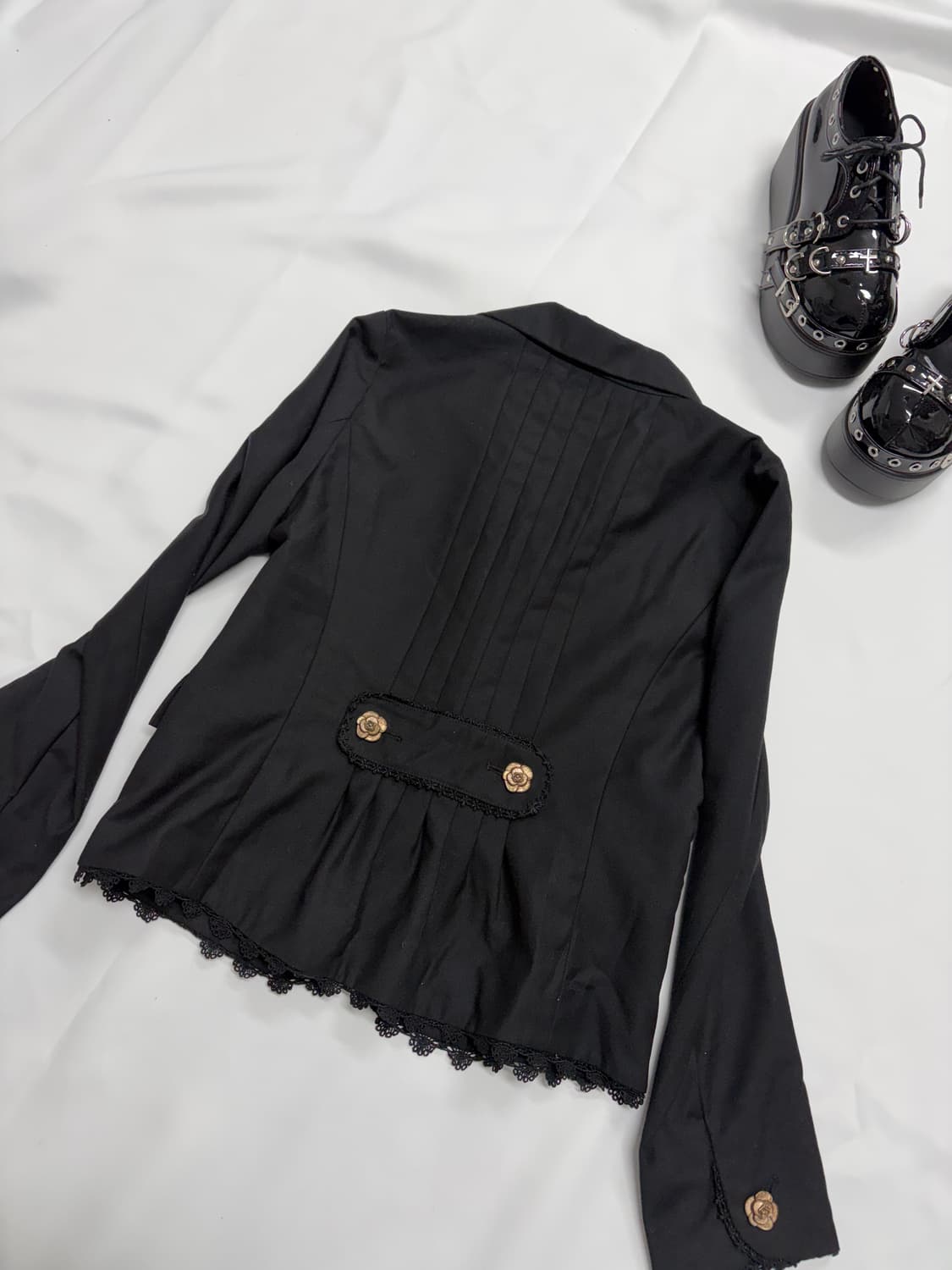 엑시즈팜 고스로리 고딕 블랙갸루 긱시크 블레이저 자켓 상품이미지6