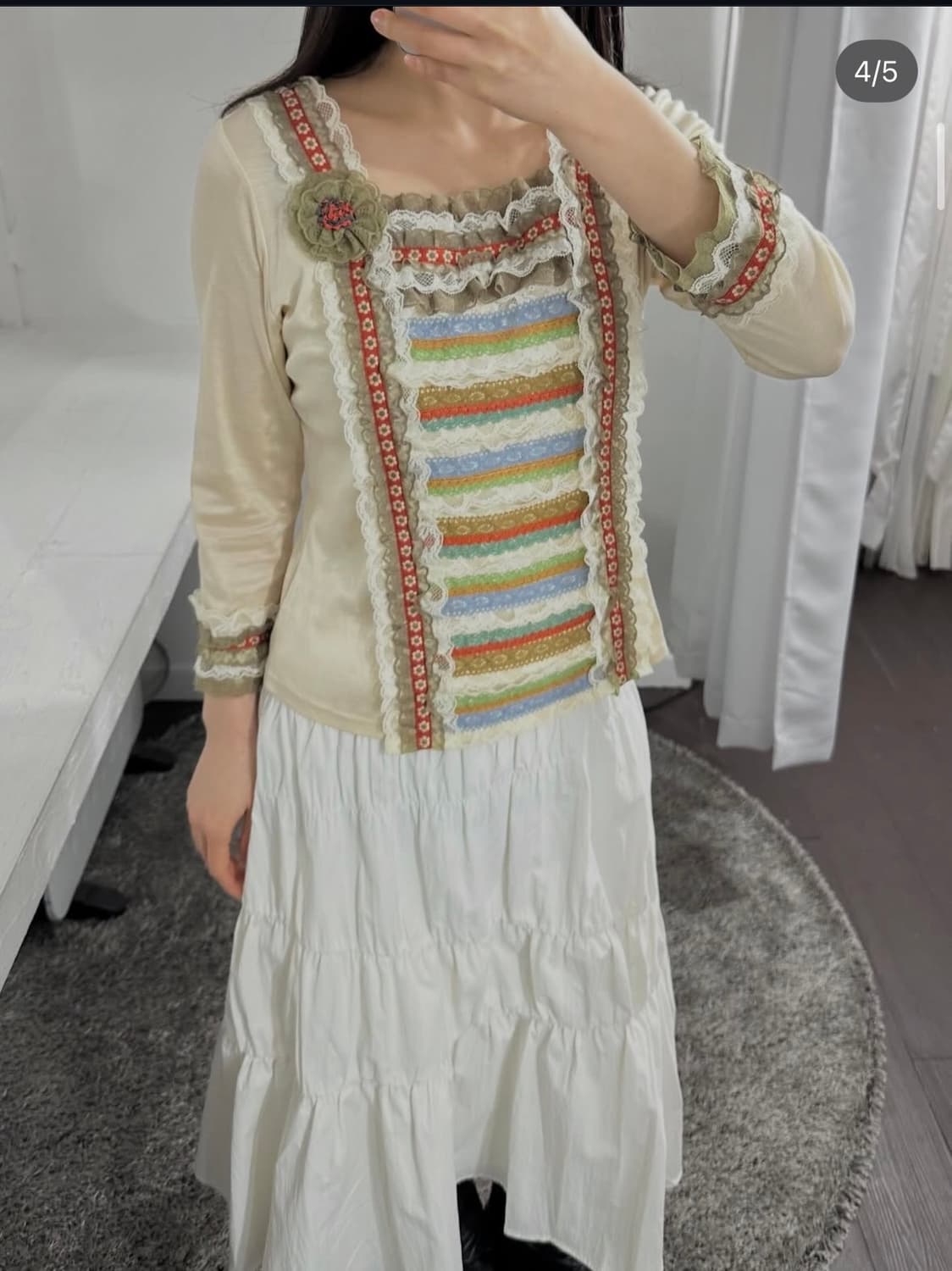 nonnondorl lace design top 상품이미지4