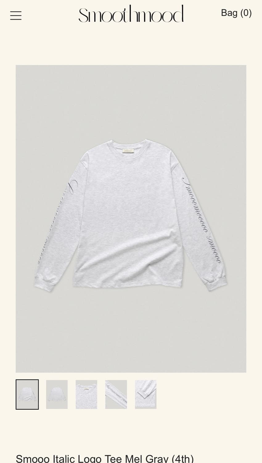 스무드무드 티셔츠 Smooo Italic Logo Tee 상품이미지3